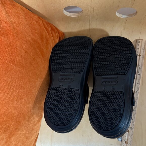 New With Tags Black Bistro CROCS Work Clogs Mens 8 Women's 10 USA Shoes - Picture 6 of 12